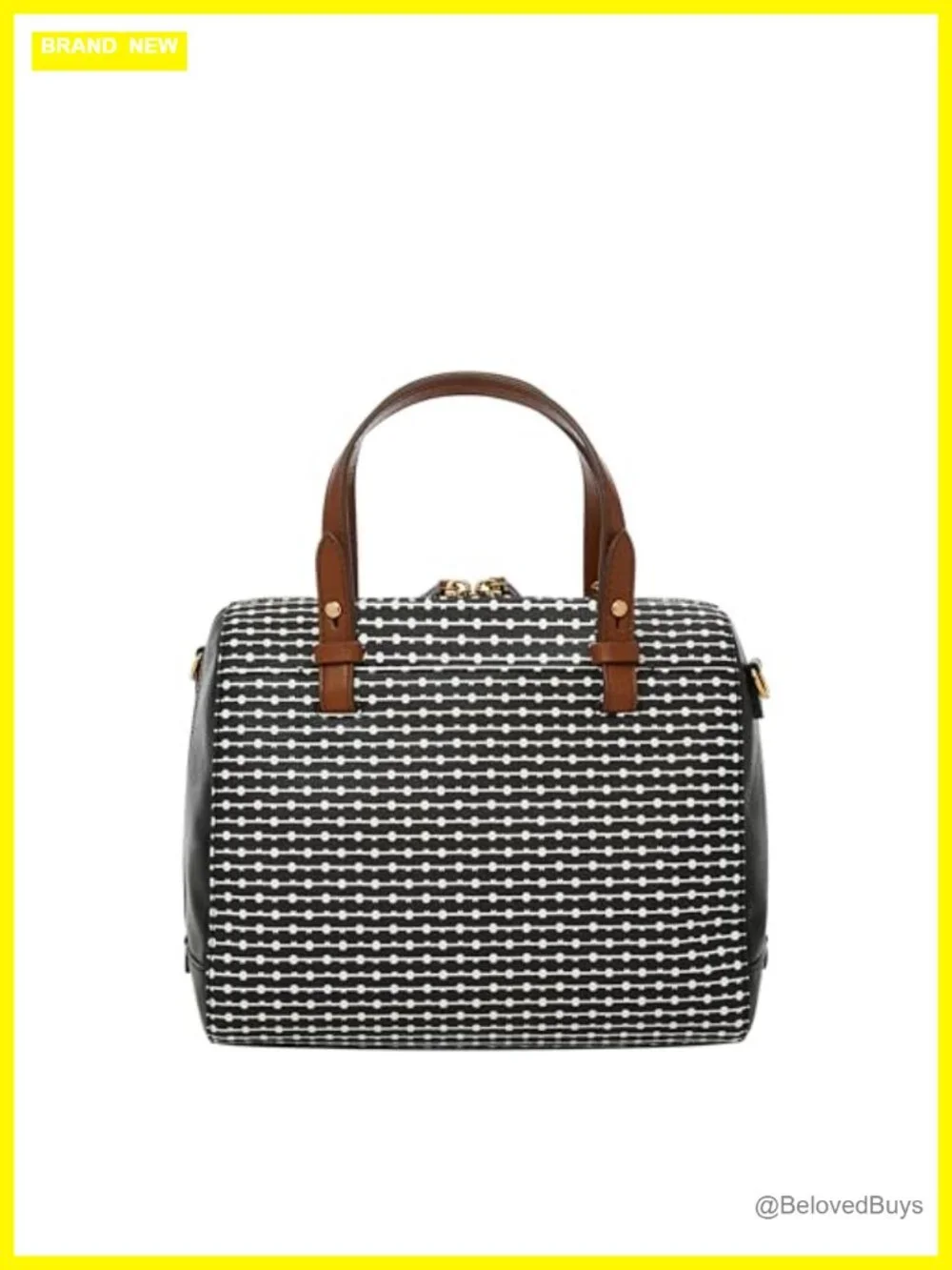 Faux Leather Satchel Handbag with Detachable Strap